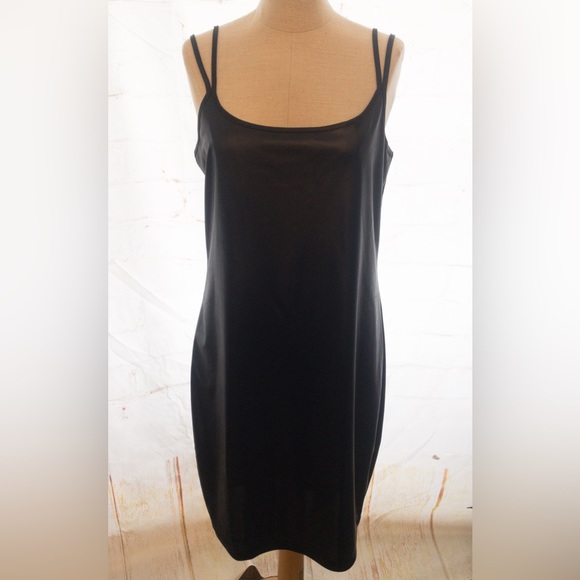 Sarah Pacini Black Knee-Length Dress Faux Leather Tunic made in Italy! - Picture 1 of 12